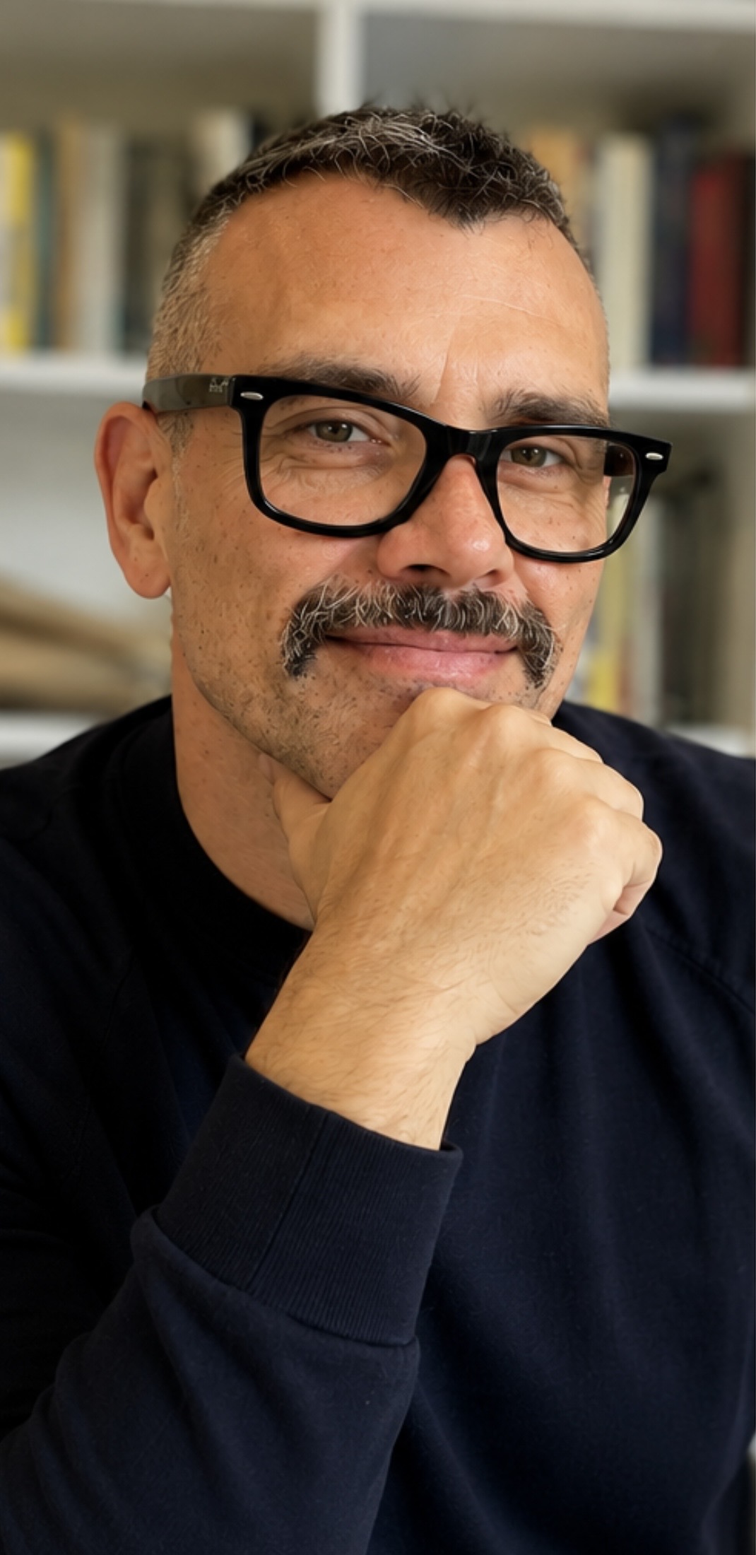 Riccardo Stellon, psicologo e pedagogista, nel suo studio di Venezia